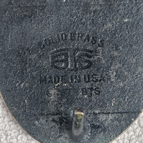 BTS Solid Brass Belt Buckle Archery Deer Hunting Hunter Woods Gold USA Made - Picture 4 of 10